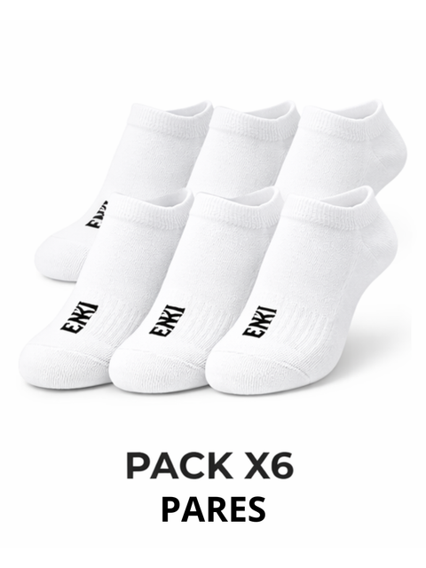 Pack x6 Medias Deportivas Blancas — Algodón | Hombre | ENKI