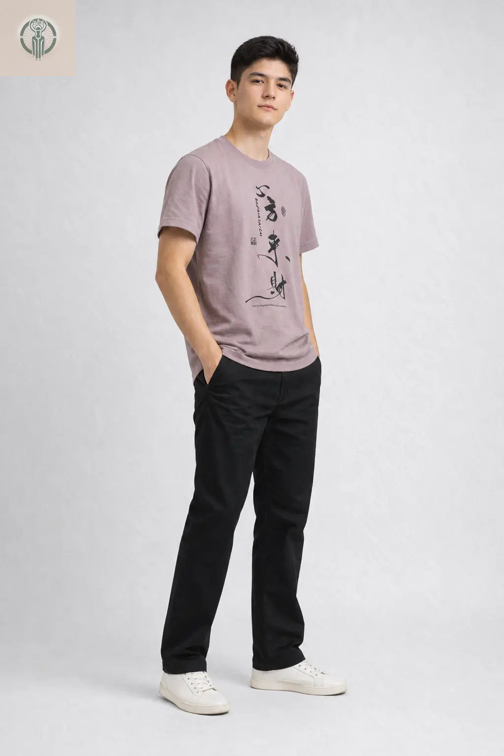 Polo Juvenil Palo Rosa Estampado Japonés Algodón Jersey ENKI ModaStyle