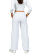 Pantalón Palazzo Mujer Franela Cintura Elástica