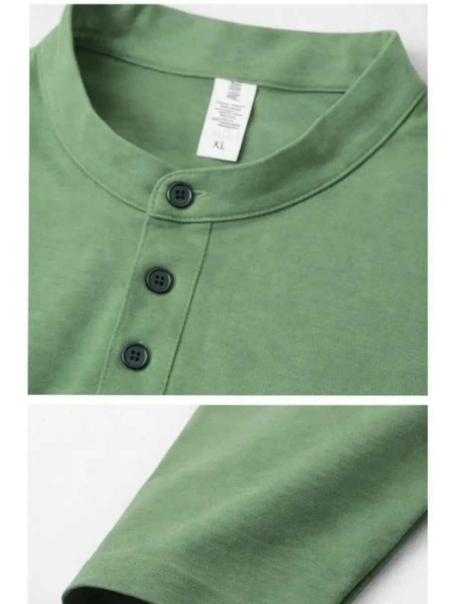 Polo Hombre Cuello Neru Manga Larga Algodón Urbano