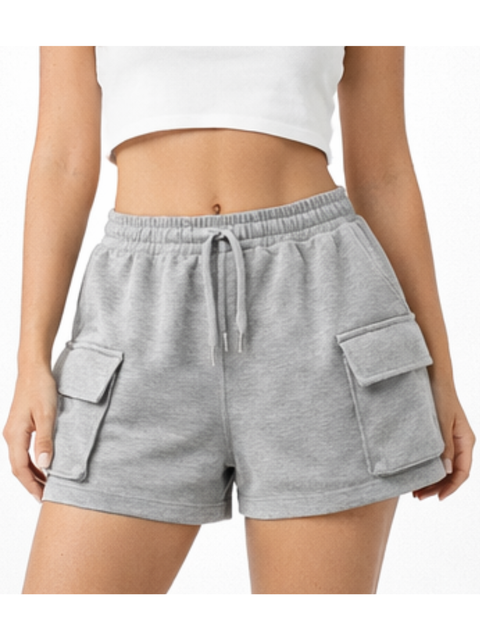 Short Cargo Gris Melánge Mujer - ENKI