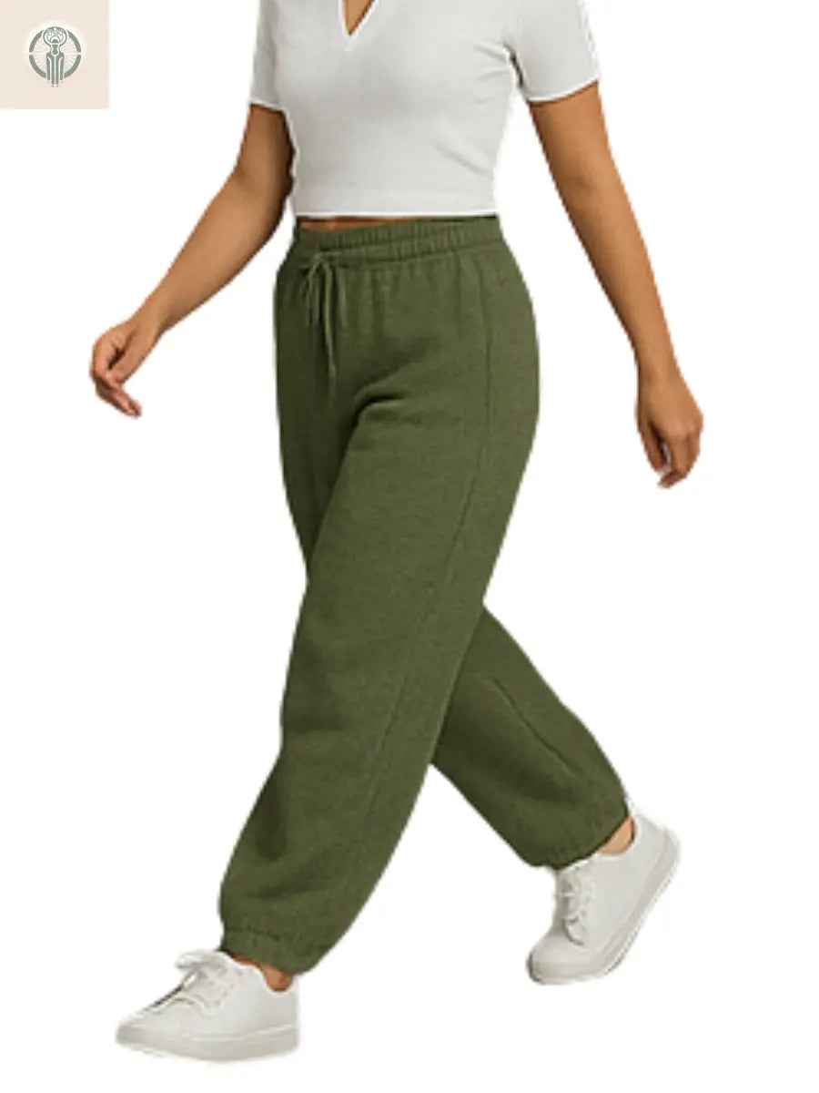 Jogger Oversized Mujer - Verde Olivo - Franela Reactiva 20/1 Premium ENKI ModaStyle