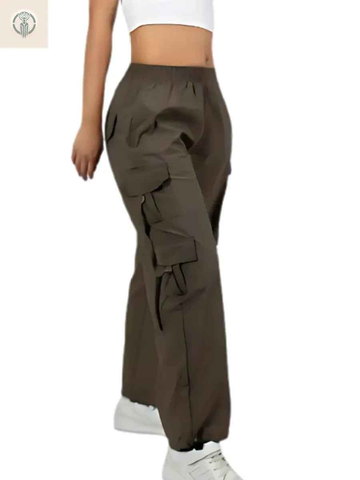 Pantalón Multicargo Mujer Premium Topo Tela Mojada