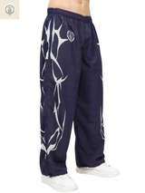 Pantalón Parachute Azul Marino Sublimado en Tela Mojada - Liquidación 2