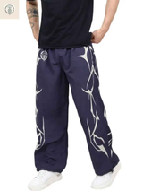 Pantalón Parachute Azul Marino Sublimado en Tela Mojada - Liquidación 1