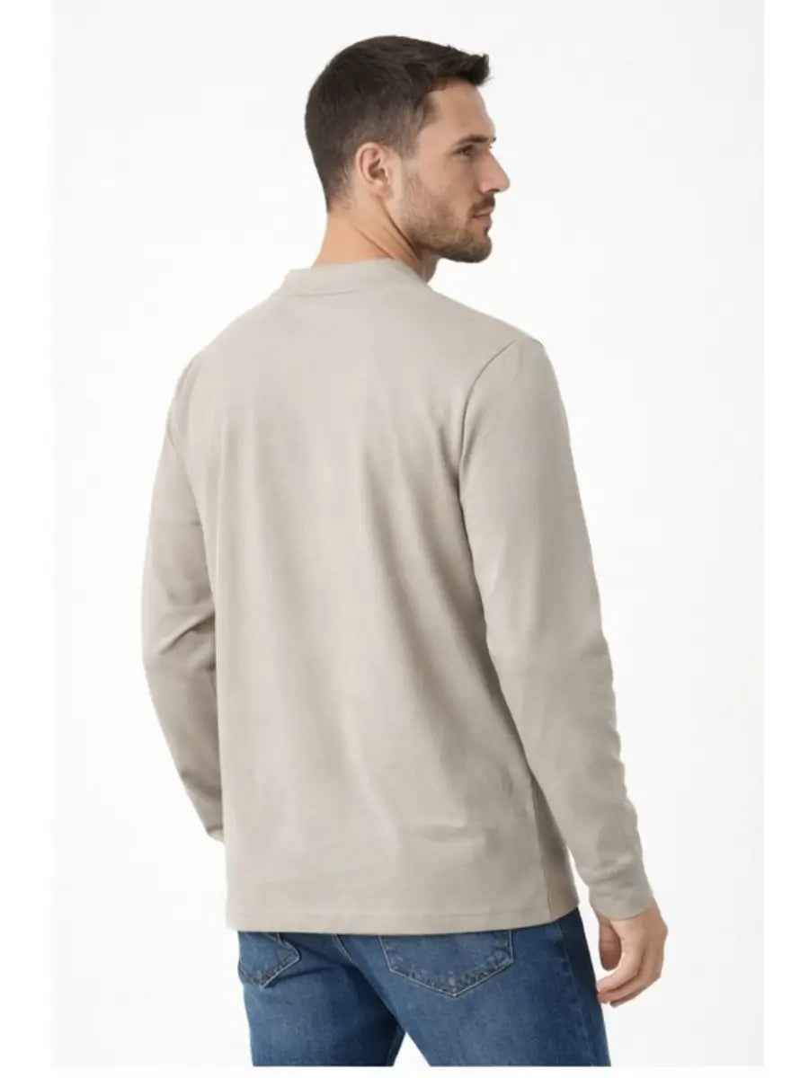 Polo Hombre Cuello Neru Manga Larga Algodón Urbano