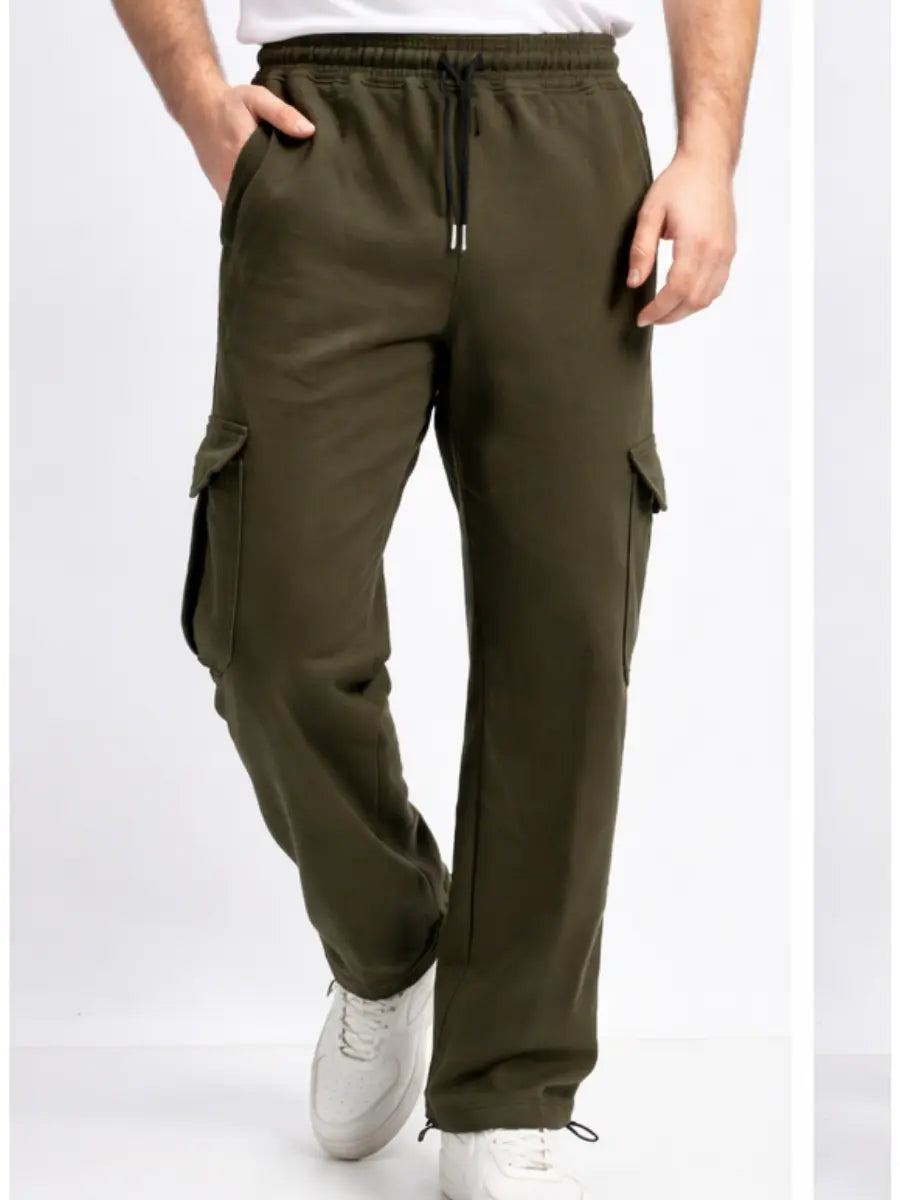 Pantalón Cargo Hombre Algodón Franela Jogger Urbano ENKI ModaStyle