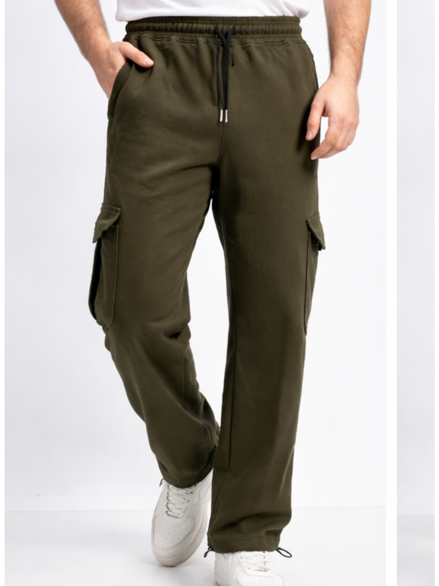 Pantalón Cargo Hombre Algodón Franela Jogger Urbano ENKI ModaStyle