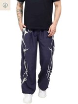 Pantalón Parachute Azul Marino Sublimado en Tela Mojada - Liquidación 3