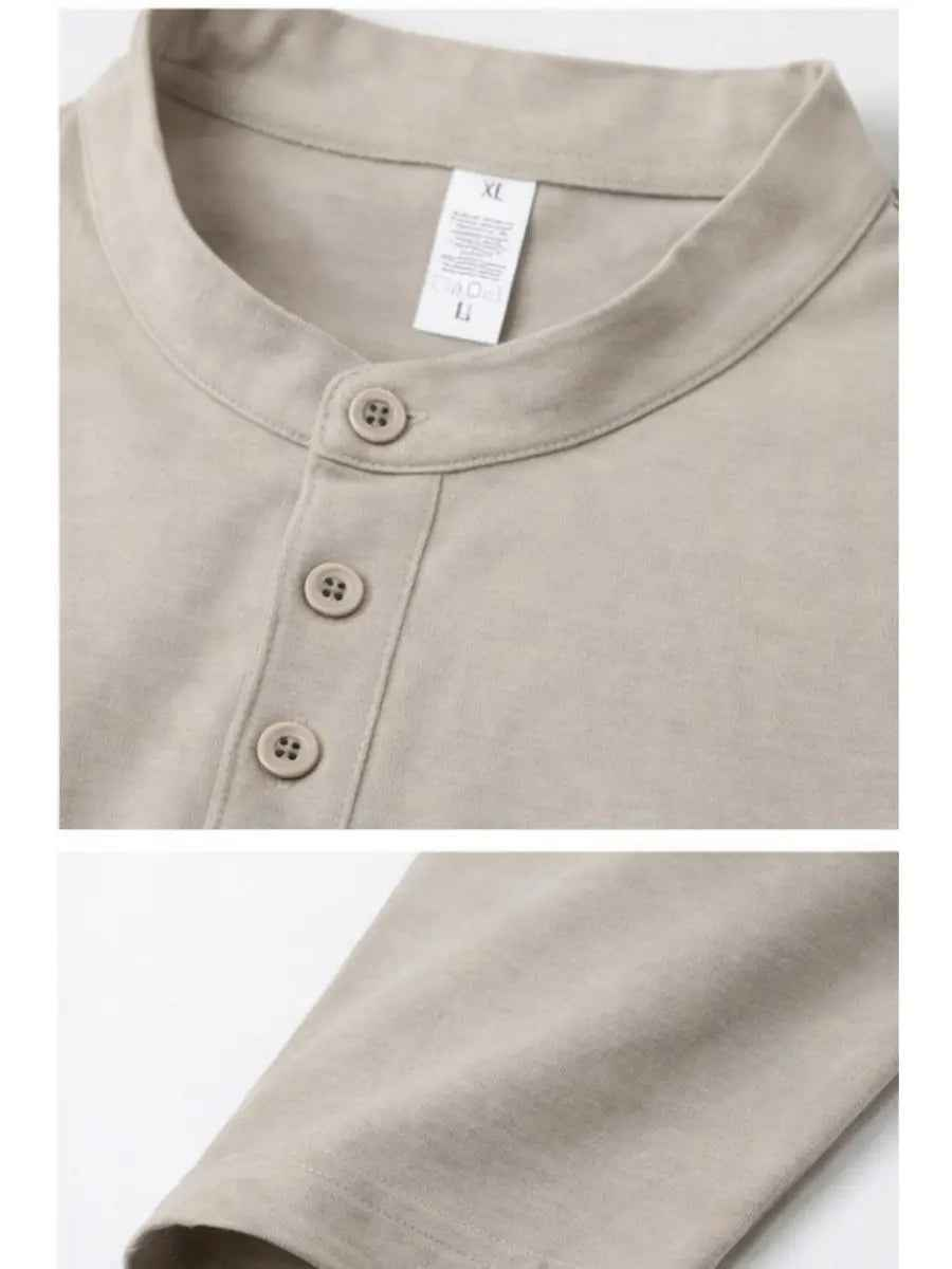 Polo Hombre Cuello Neru Manga Larga Algodón Urbano