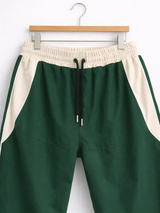 Pantalón Baggy Bicolor ENKI - Tela Nova Verde Botella / Crema 4