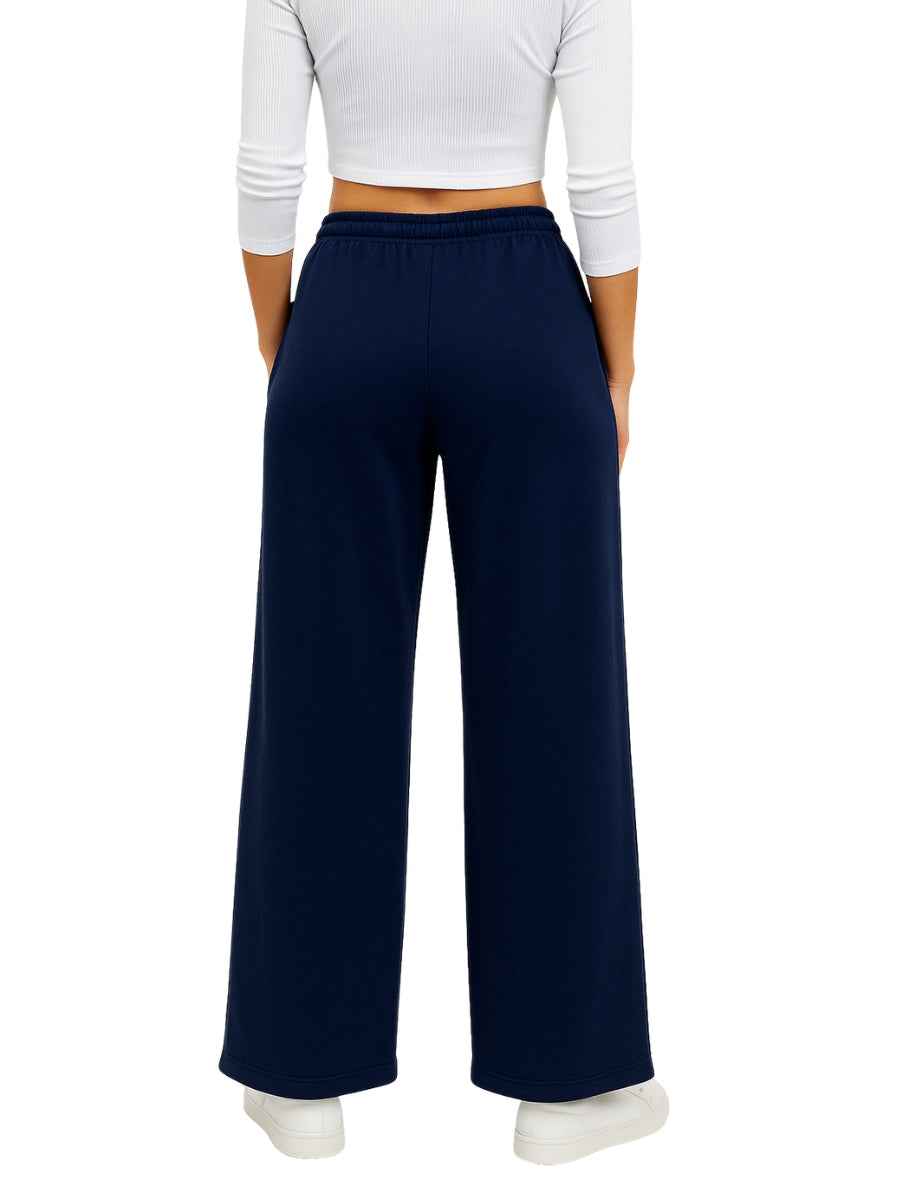 Pantalón Palazzo Mujer Franela Cintura Elástica