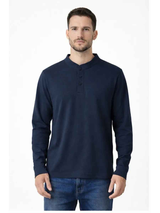 Polo Hombre Cuello Neru Algodón Manga Larga Urbano 1