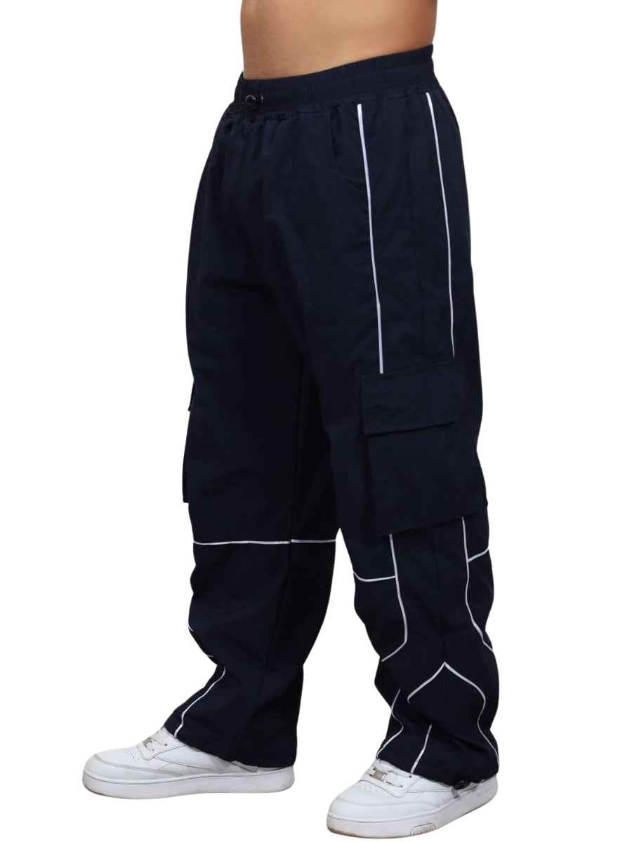 Pantalón Cargo Oversized Hombre Tela Mojada Urbano