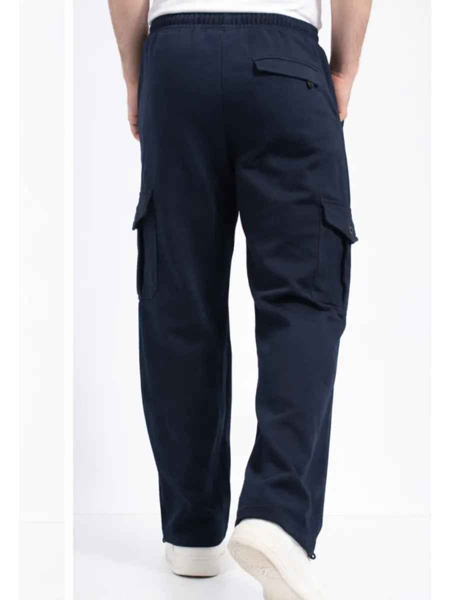 Pantalón Cargo Hombre Franela Baggy Jogger Urbano