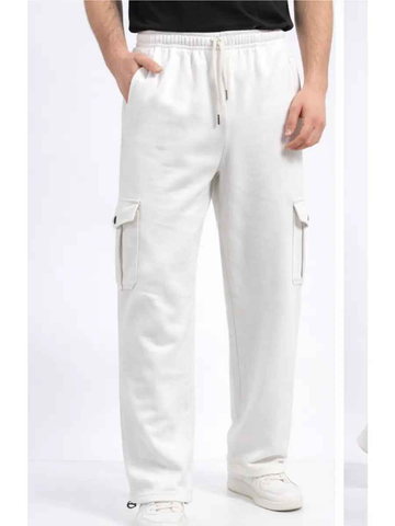 Pantalón Cargo Hombre Jogger Urbano Baggy de Franela para un Estilo Casual Moderno