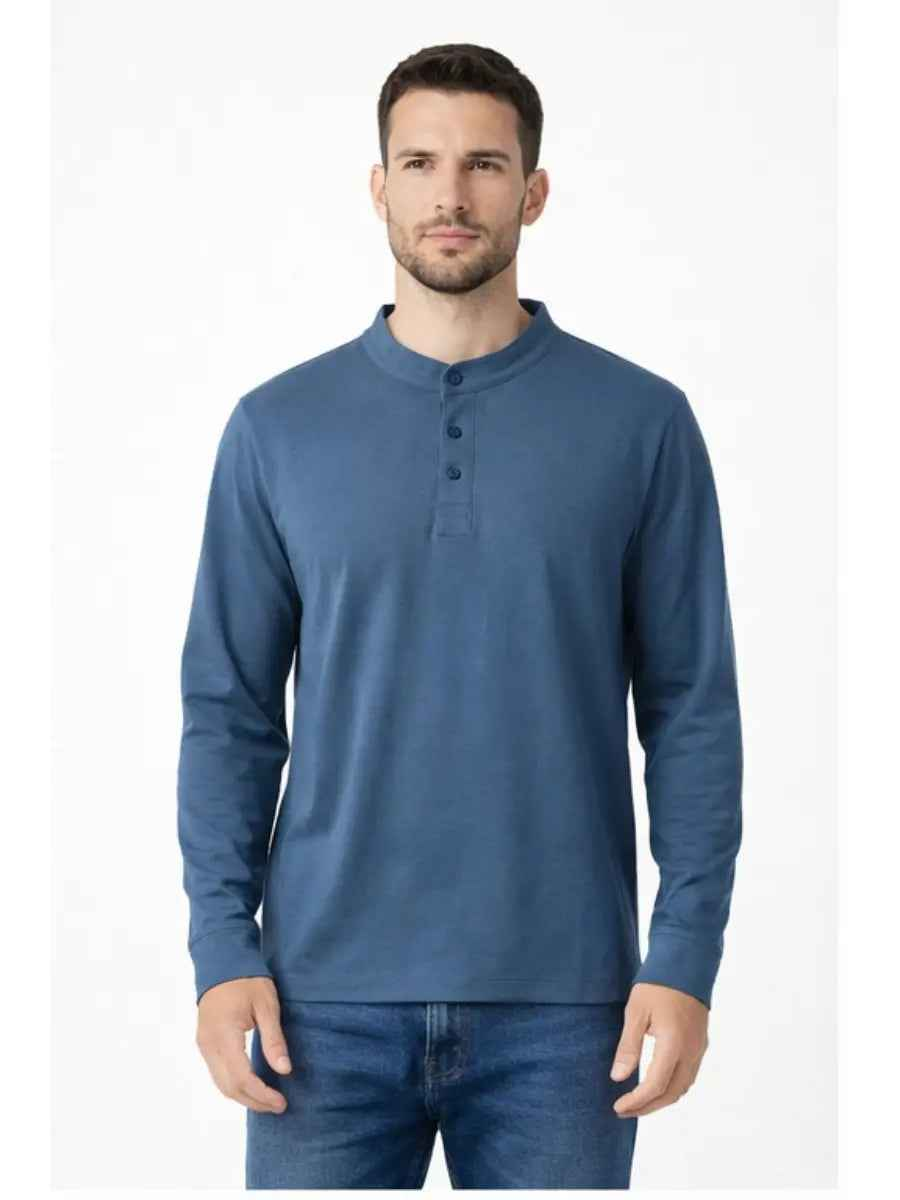 Polo Hombre Cuello Neru Manga Larga Algodón Urbano