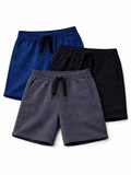 Pack x3 Short Hombre French Terry Azul Marino Negro Gris