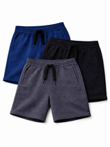 Pack short hombre French Terry x3 Azul Marino, Negro, Gris 1