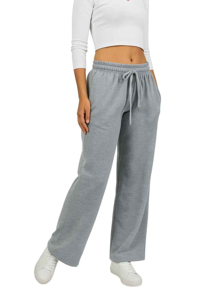 Pantalón Palazzo Mujer Franela Cintura Elástica