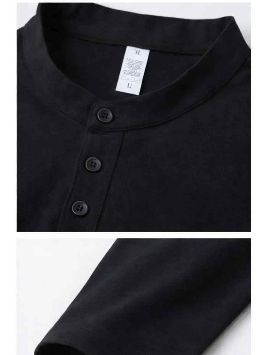 Polo Hombre Cuello Neru Manga Larga Algodón Urbano