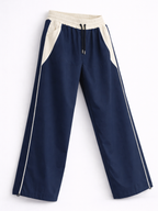 Pantalón Baggy Bicolor Tela Nova — Azul Marino / Crema | ENKI - ENKI ModaStyle