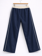 Pantalón Baggy Bicolor Tela Nova — Azul Marino / Crema | ENKI - ENKI ModaStyle