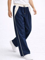 Pantalón Baggy Bicolor ENKI - Tela Nova Azul Marino / Crema 4