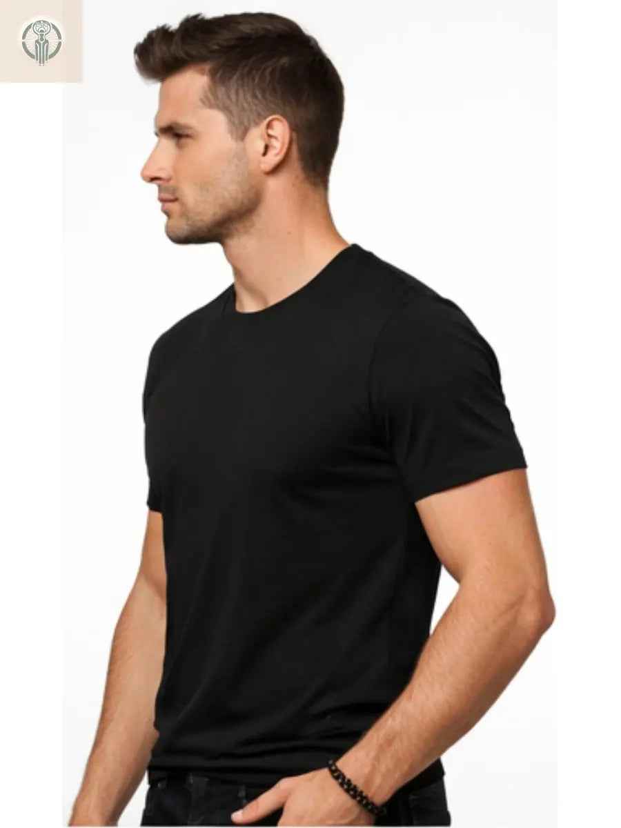 Polo Slim Fit Hombre Negro Algodón Jersey Premium