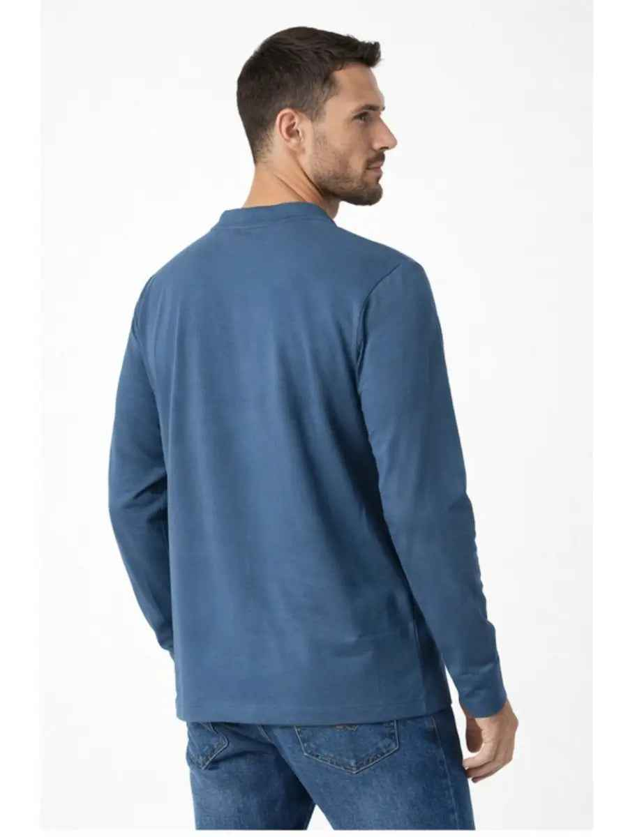 Polo Hombre Cuello Neru Manga Larga Algodón Urbano
