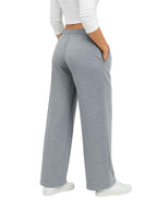 Pantalón Palazzo Mujer Franela Cintura Elástica