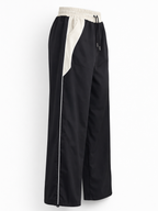 Pantalón Baggy Bicolor Tela Nova — Negro / Crema | ENKI - ENKI ModaStyle