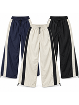 Pack x3 Pantalón Edge Line Baggy Tela Mojada para Hombre | Azul Hueso Negro 1