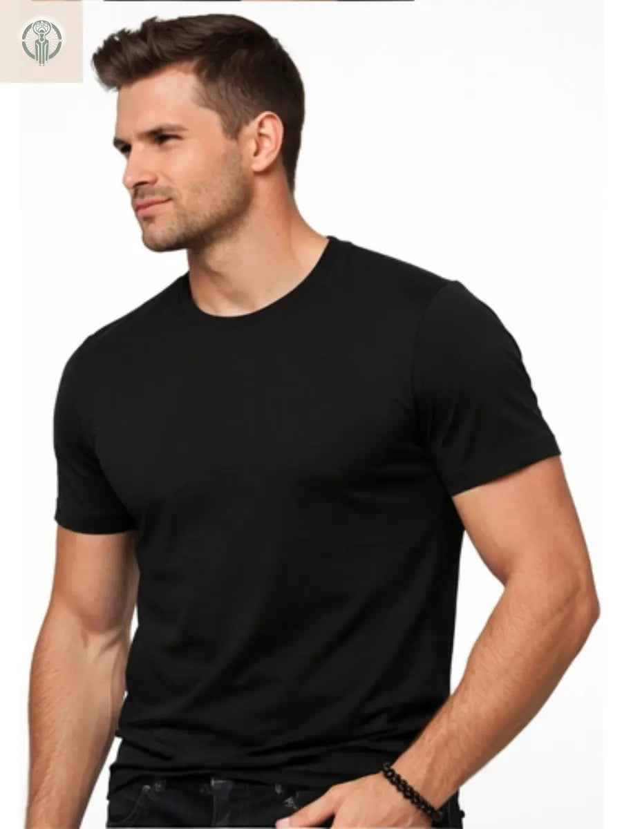 Polo Slim Fit Hombre Negro Algodón Jersey Premium