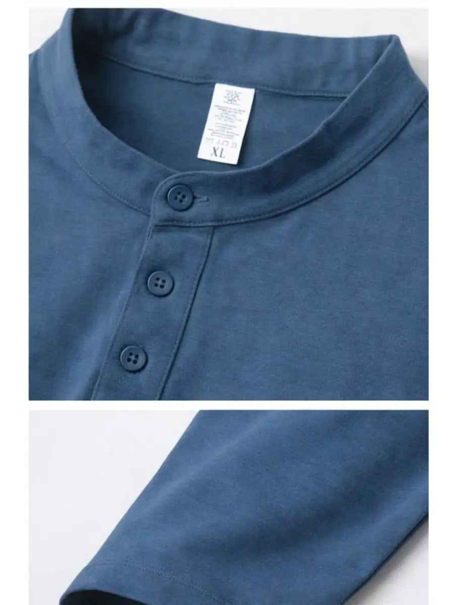 Polo Hombre Cuello Neru Manga Larga Algodón Urbano