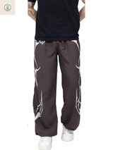 Pantalón Parachute Negro Liquidación Tela Mojada Sublimada 3