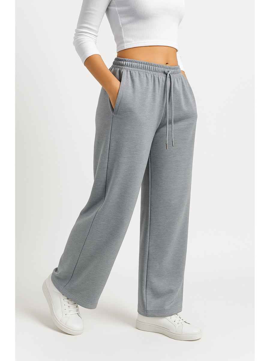 Pantalón Palazzo Mujer Franela Cintura Elástica