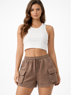 Short Cargo French Terry — Topo | Mujer | ENKI - ENKI ModaStyle