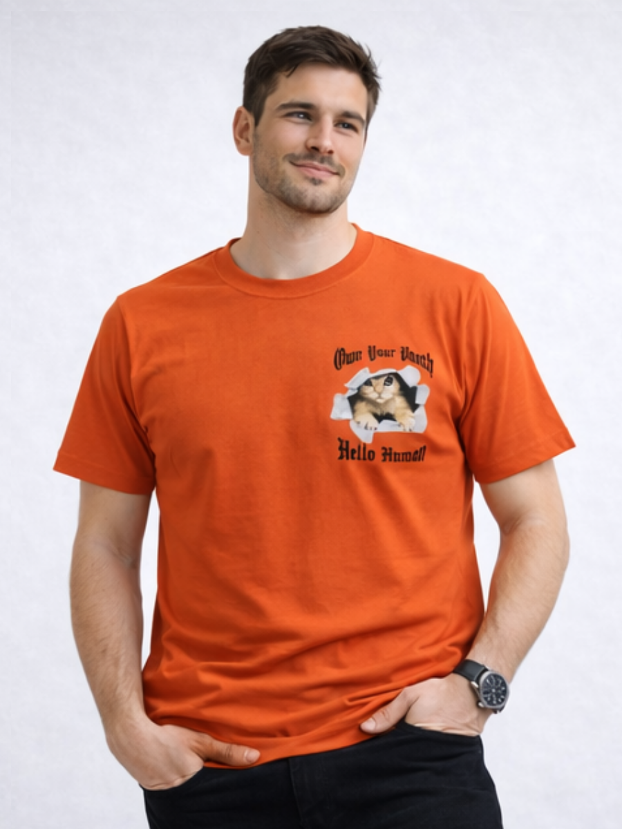 Polo para Hombre de Algodón Jersey Cuello Redondo Estampado ENKI ModaStyle