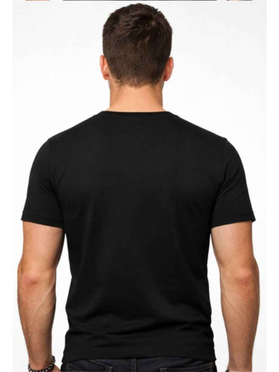 Polo Negro Slim Fit para Hombre | Básico Entallado Cuello Redondo
