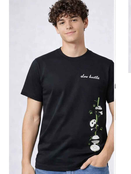 Polo Hombre Estampado Algodón Jersey Slow Hustle