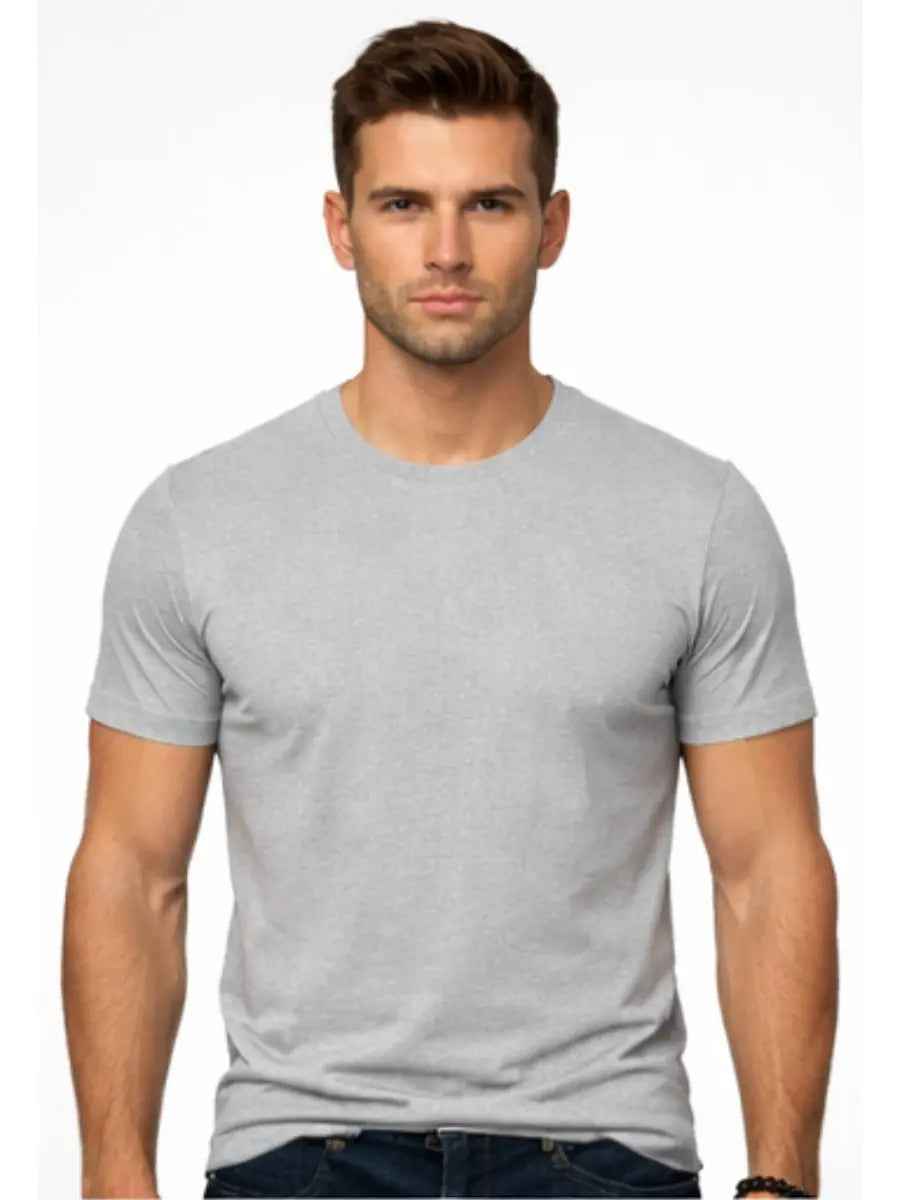 Polo Slim Fit Hombre Gris Jaspe Algodón Jersey Premium