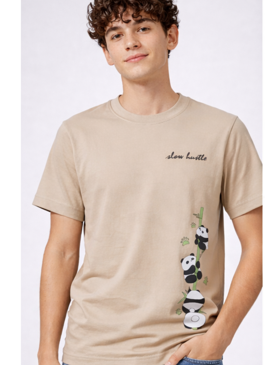 Polo para Hombre de Algodón Jersey Cuello Redondo Estampado ENKI ModaStyle