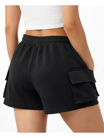 Short Cargo Negro Mujer - French Terry | ENKI