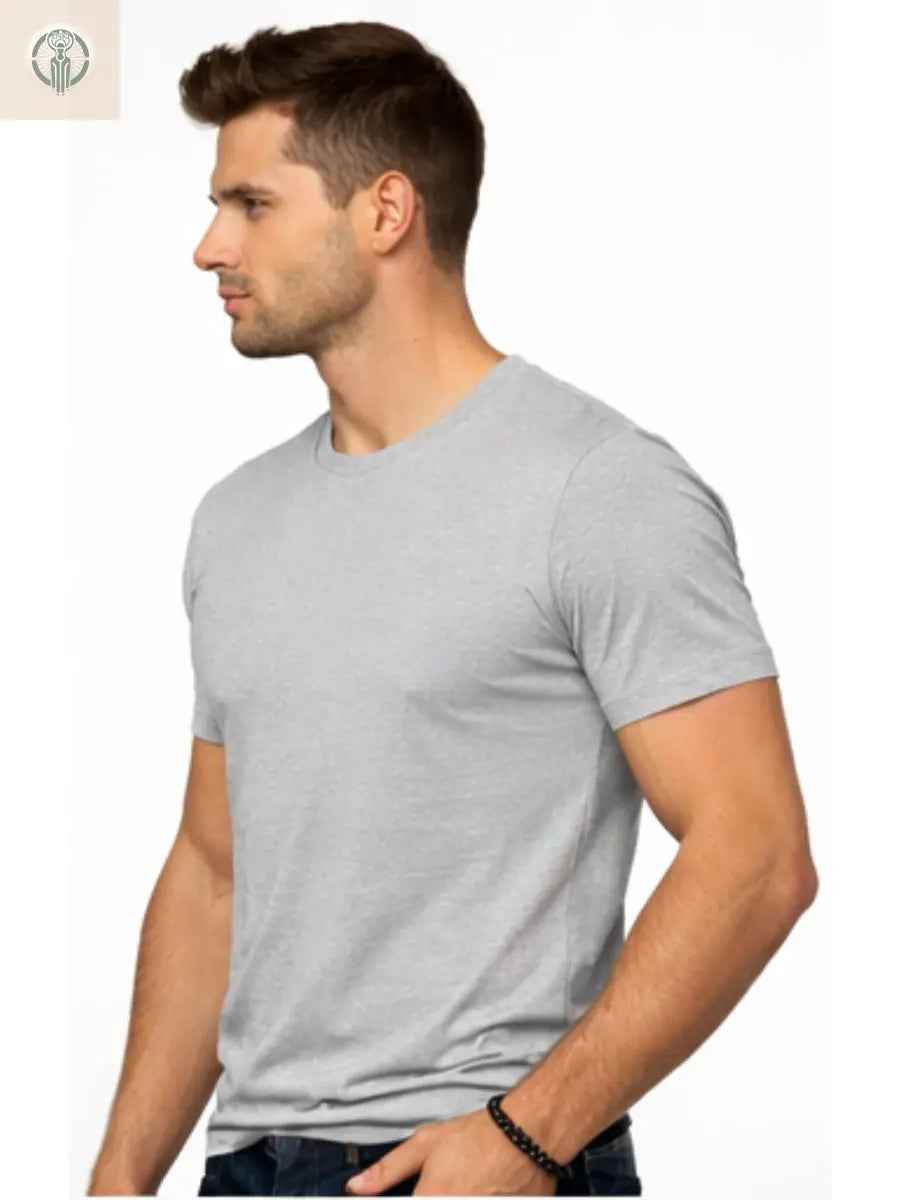 Polo Slim Fit Hombre Gris Jaspe Algodón Jersey Premium