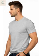Polo Slim Fit Hombre Gris Jaspe Algodón Jersey Premium