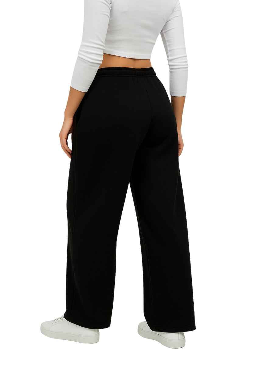 Pantalón Palazzo Mujer Franela Cintura Elástica
