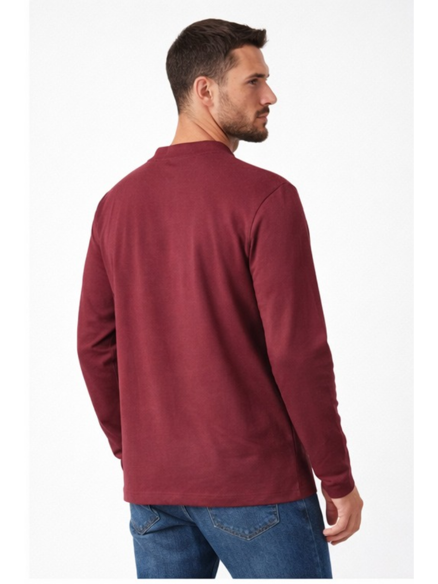 Polo Hombre Cuello Neru Manga Larga Algodón Casual ENKI ModaStyle