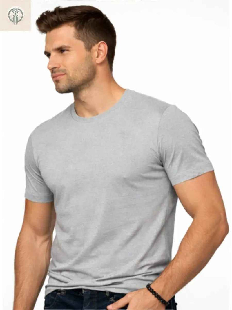 Polo Slim Fit Hombre Gris Jaspe de Algodón Jersey Premium