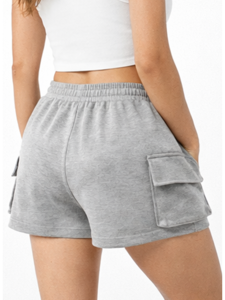 Short Cargo French Terry — Gris Melánge | Mujer | ENKI - ENKI ModaStyle